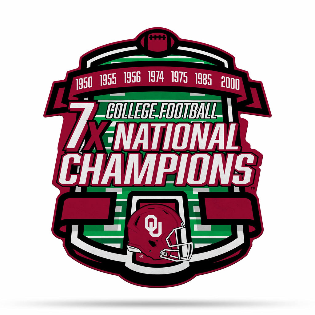 Rico Industries Ncaa Oklahoma Sooners Champ Shape Cut Pennant - Home And Living Room D  Cor - Soft Felt Ez To Hang