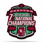 Rico Industries Ncaa Oklahoma Sooners Champ Shape Cut Pennant - Home And Living Room D  Cor - Soft Felt Ez To Hang