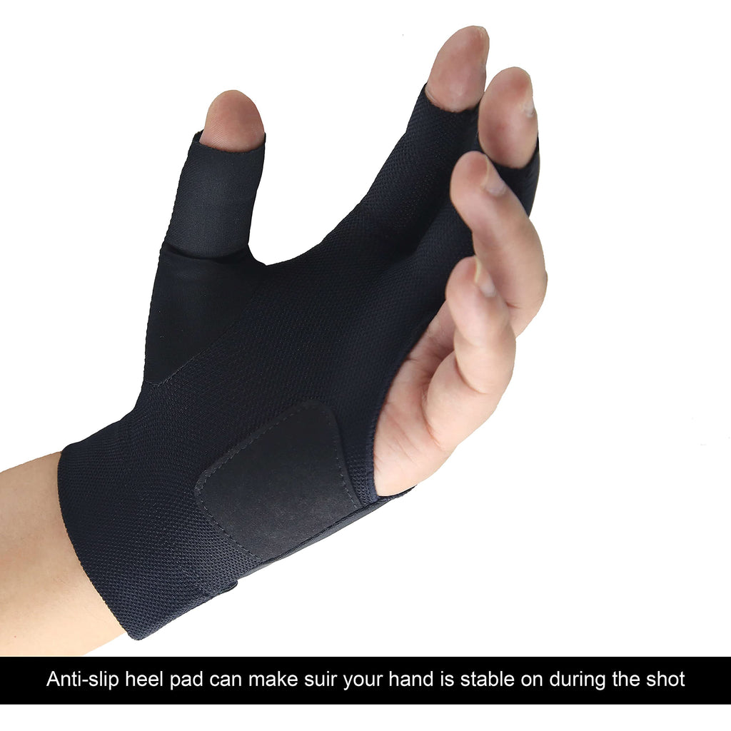 Roaming Quick-Dry Breathable Billiard Shooters Carom Pool Snooker Cue Sport Glove Fits On Left Hand (Red-Left Hand, L/Xl)