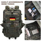Hannibal Tactical 45L Molle Assault Pack, Tactical Backpack Army Military Camping Rucksack With Bottle Holder, 3-Day Pack Travel