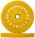 Fitvids 2'' Olympic Bumper Plate Weight Plates With Steel Hub, 35Lb, Pair