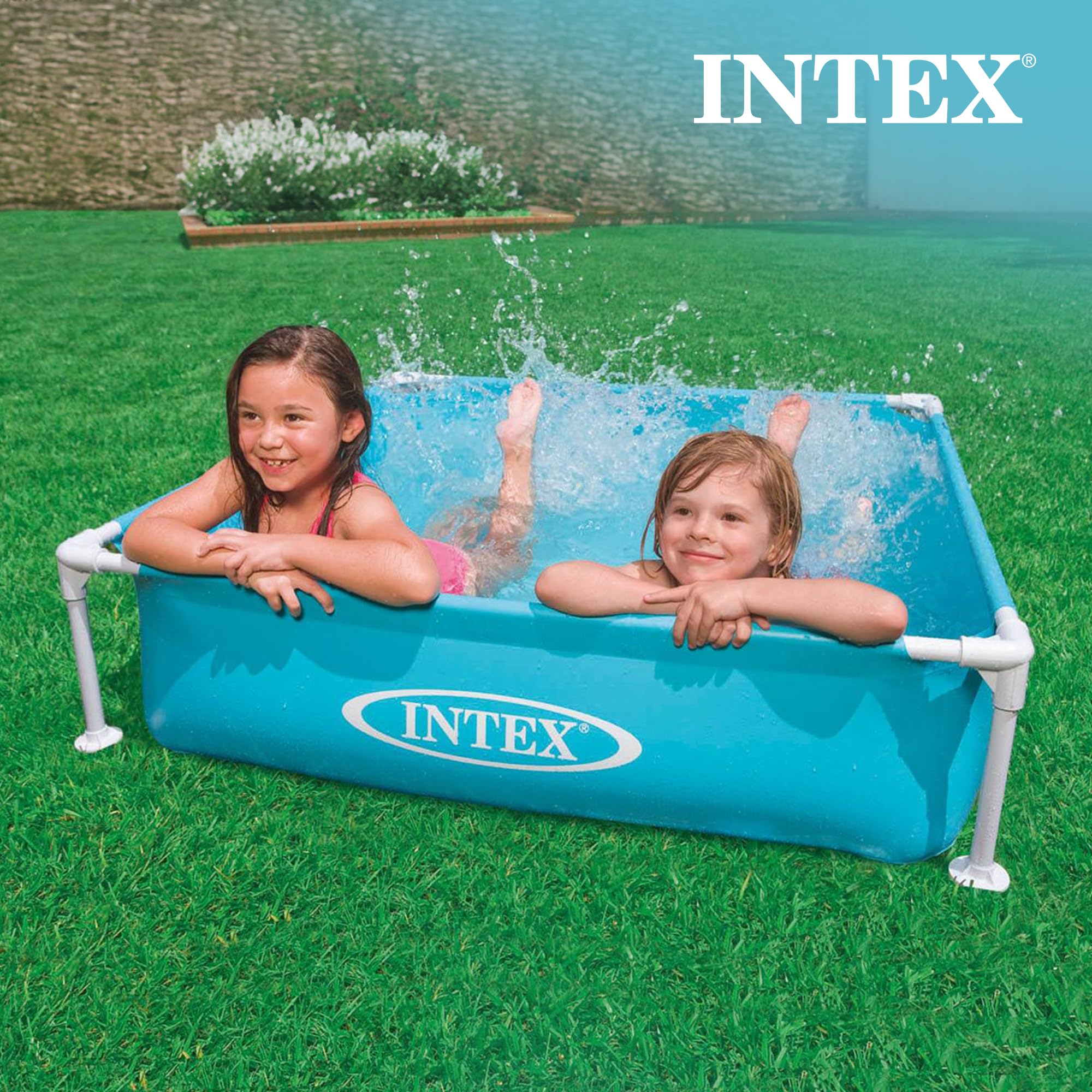 Intex 2 Pack 4Ft X 12In Mini Frame Kiddie Beginner Swimming Pool, Ages 3 And Up, Blue