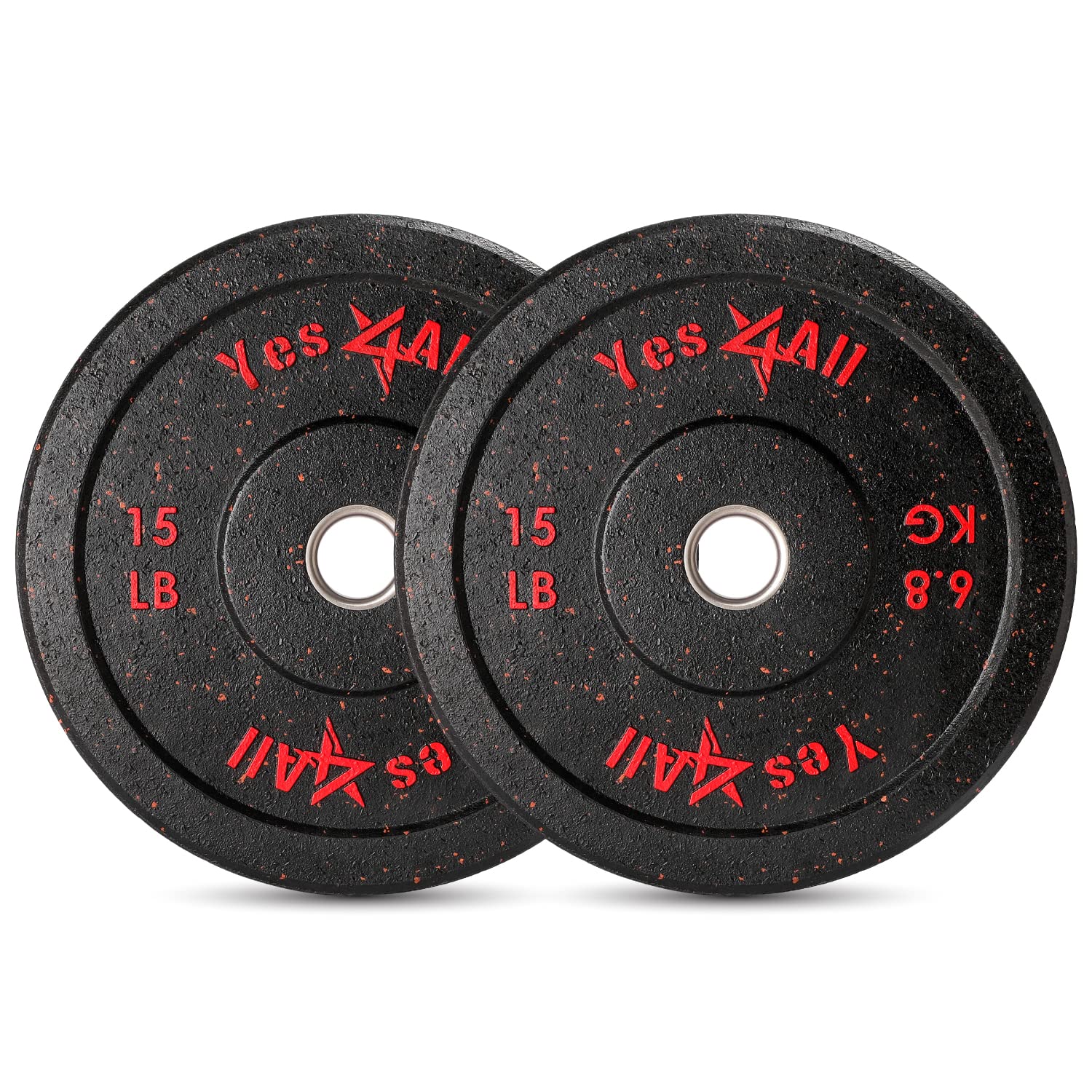 Yes4All 2 Inch Bumper Plate - Olympic Rubber Weight Plate for Weightlifting and Strength Training - Durable Rubber with Steel Hu