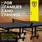 Killerspin Myt 415X Mega, Ping Pong Table, Foldable Table For Table Tennis, Portable Ping Pong Table Set With Built-In Paddle An