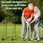 Silipull 2 Pcs U Shaped Golf Club Holder Keeps Your Clubs Clean, Dry And Visible, Soft Rubber Covered Metal Golf Club Holder Pro