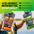 Boat Juice Boat Cleaning Kit - Exterior Boat Cleaner Water Spot Remover, Interior Boat Cleaner For Seats And Vinyl, 2 Microfiber