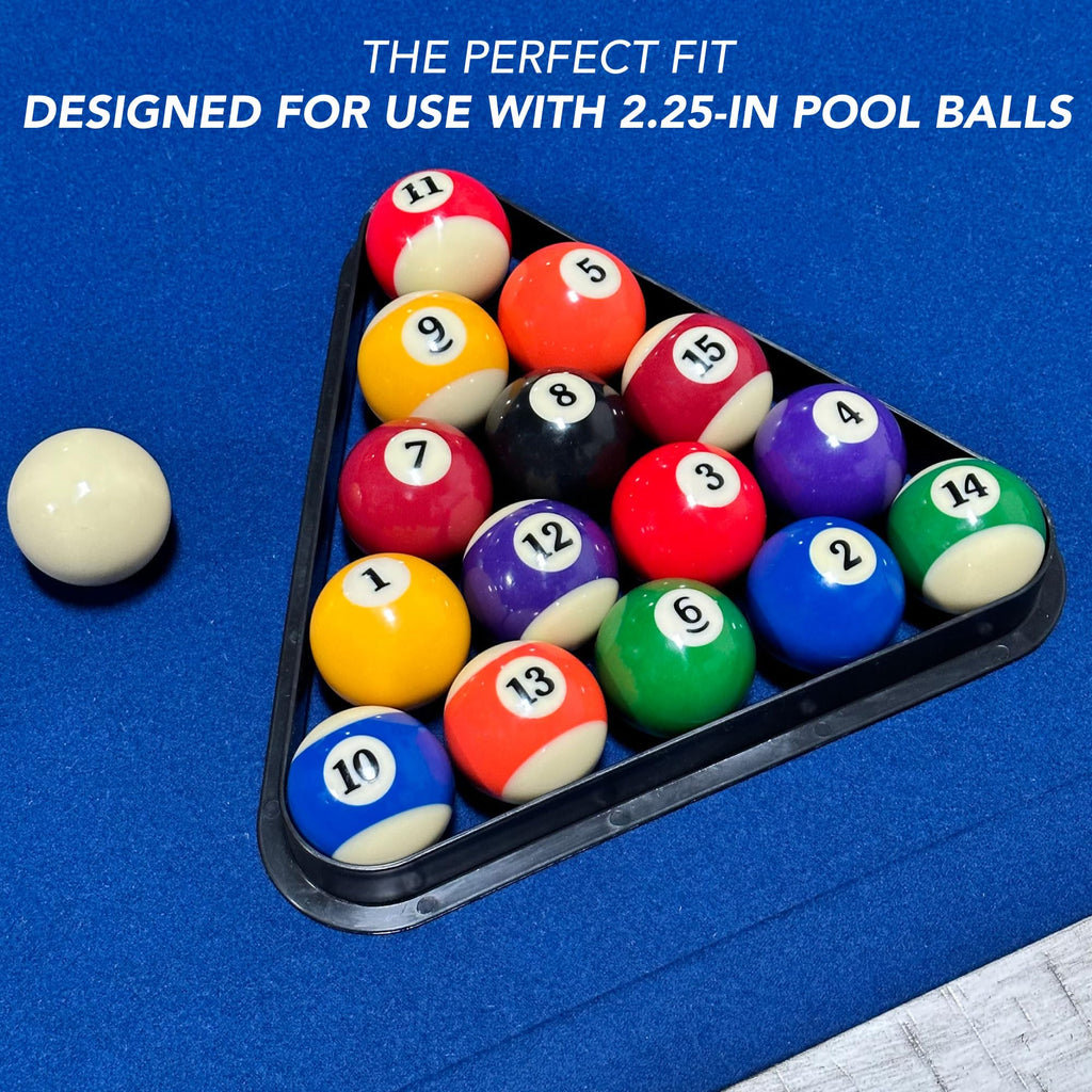 Hathaway Pool Table Billiard Ball Triangle Rack, Black