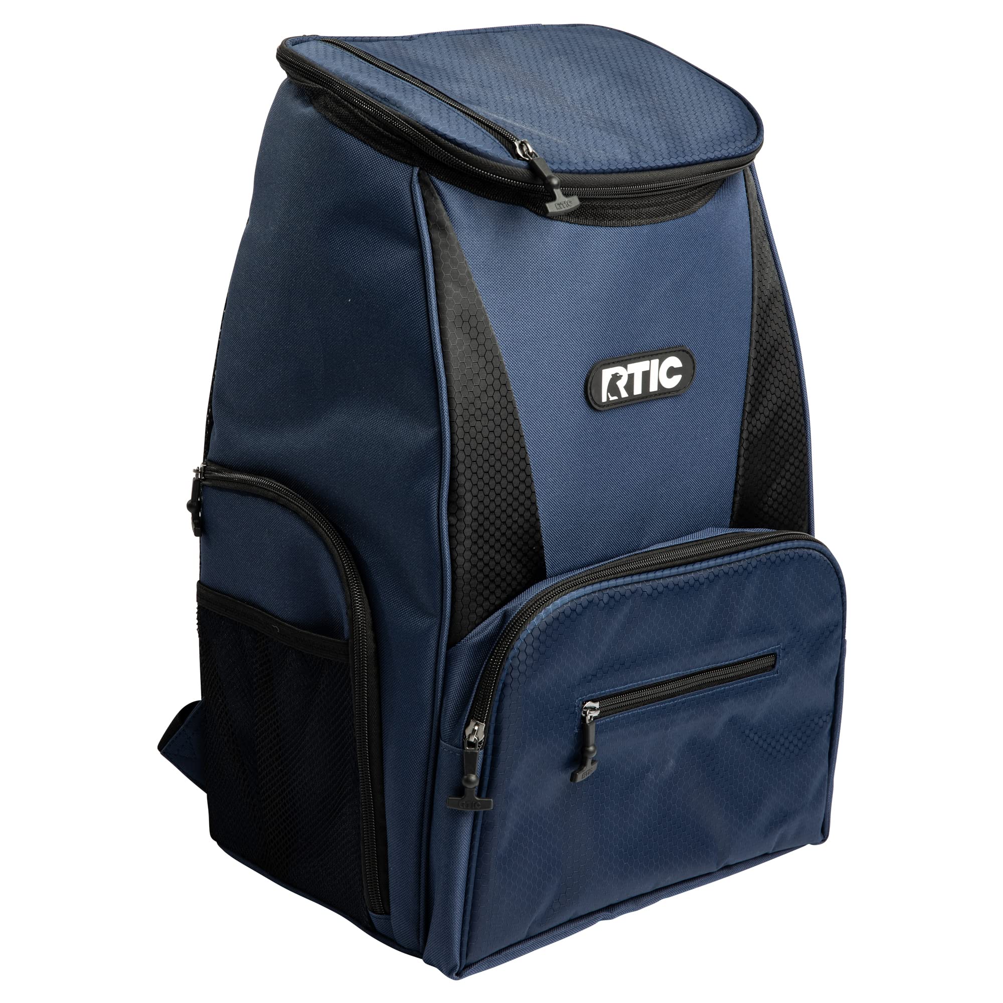 RTIC Lightweight Backpack Cooler, Navy & Black, 15 Can, Portable Insulated Bag, for Men & Women, Great for Day Trips, Picnics, C