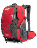 Diamond Candy Waterproof Hiking Backpack for Men and Women, Lightweight Day Pack for Travel Camping, Ruby, 40L