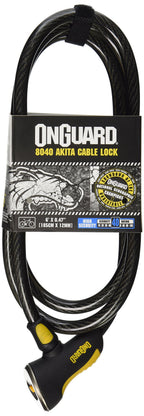 Onguard 8040 Akita 12Mm X 6' Cable Lock, Black