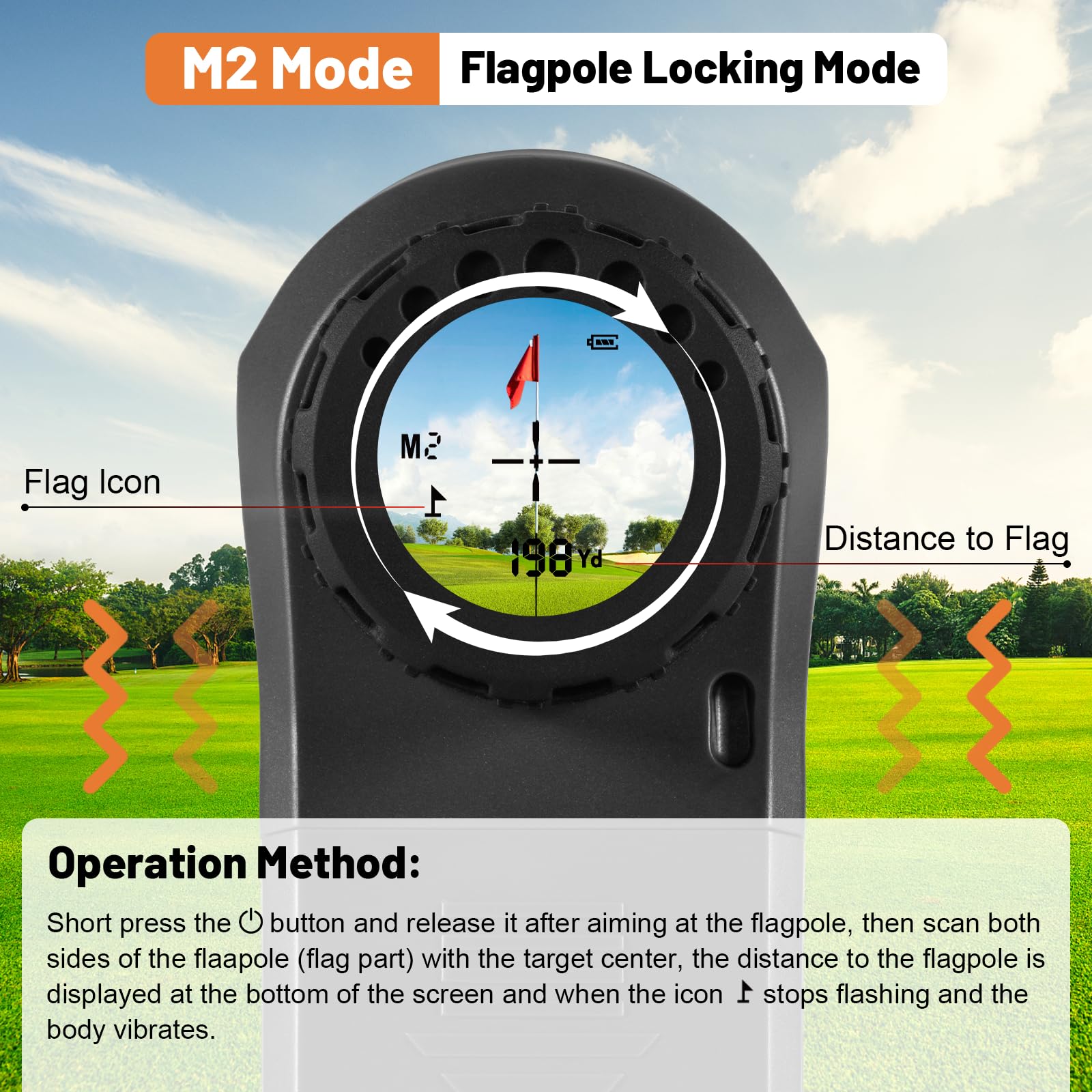 Golf Laser Rangefinder, Rangefinder For Hunter, 1100/1200 Yds High Precision Golf Rangefinder With Slope, Magnification, Flag Lo