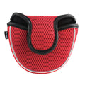 Andux Mesh Mallet Putter Cover Golf Putter Head Covers Red, Semicircle