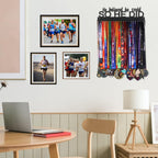 Goutoports Medal Holder Display Hanger - He Believed He Could He Did - Personalized Medal Wall Hanger for Sport Race Runner Stur