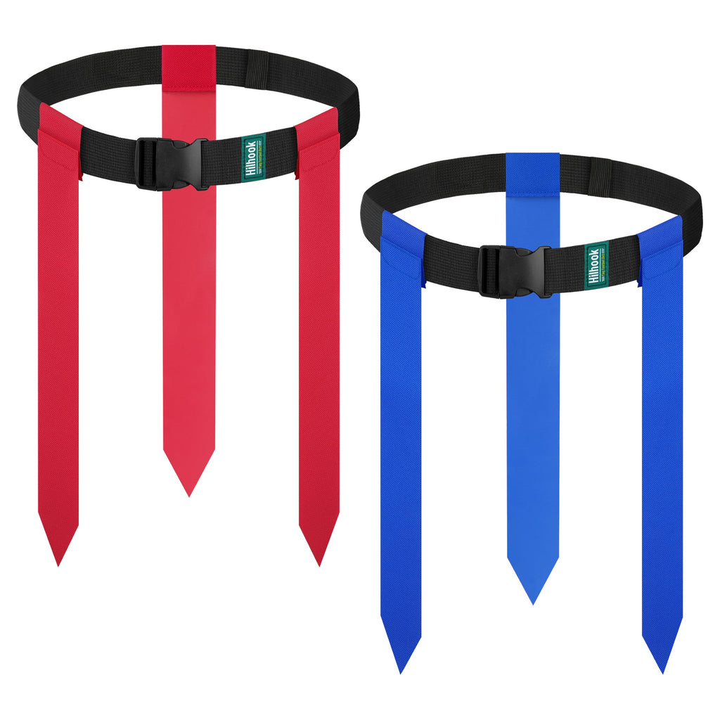 Hilhook Flag Football Belts, 10 Player Adjustable Flag Football Set With 30 Flags For Youth And Adults Training Equipment