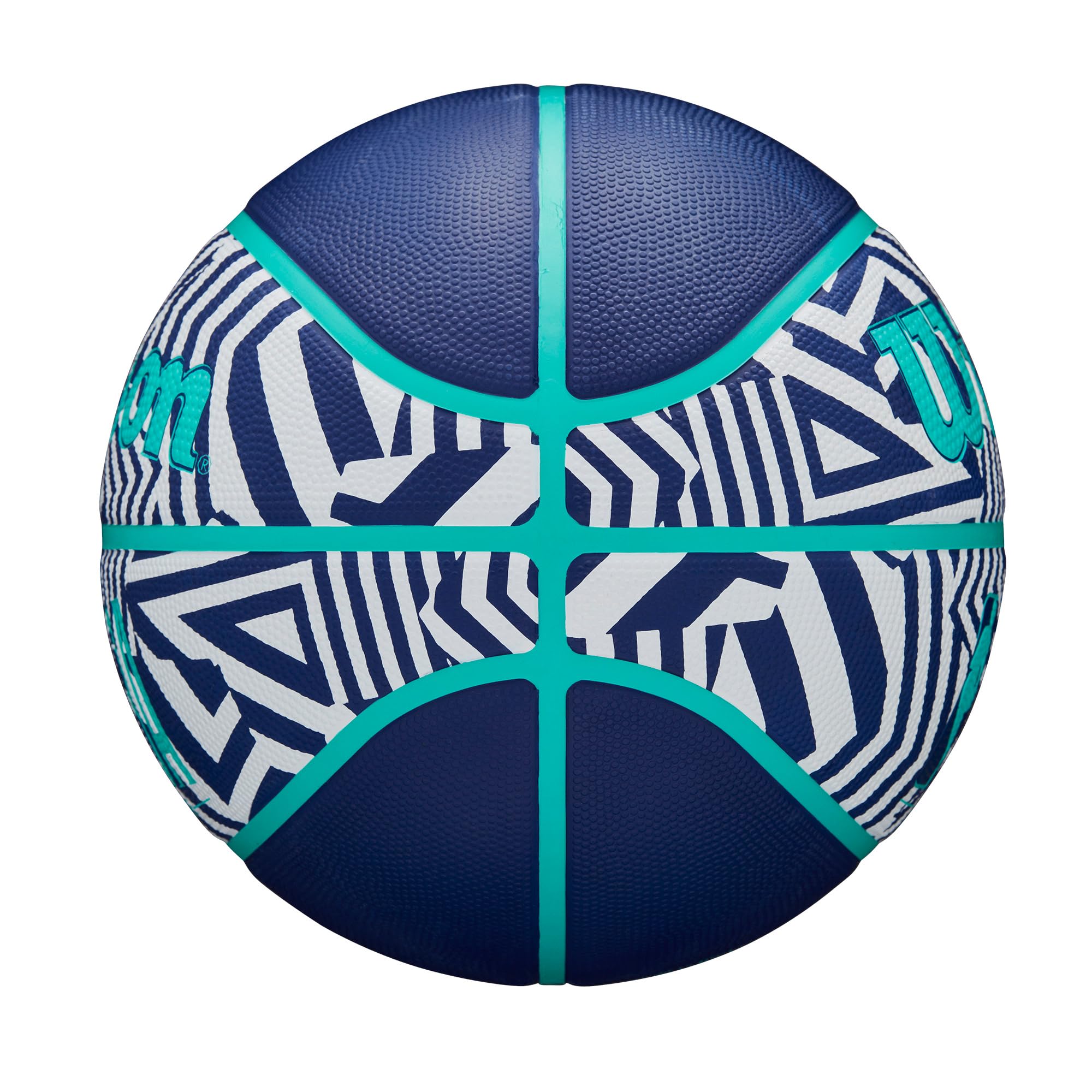 Wilson Nba Drv Plus Dazzle Camo Outdoor Basketball - Indigo/Teal, Size 7-29.5''