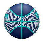 Wilson Nba Drv Plus Dazzle Camo Outdoor Basketball - Indigo/Teal, Size 6-28.5''