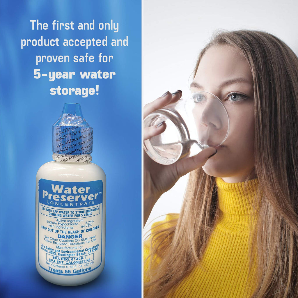 55 Gallon Water Preserver Concentrate 5 Year Emergency Disaster Preparedness, Survival Kits, Emergency Water Storage, Earthquake