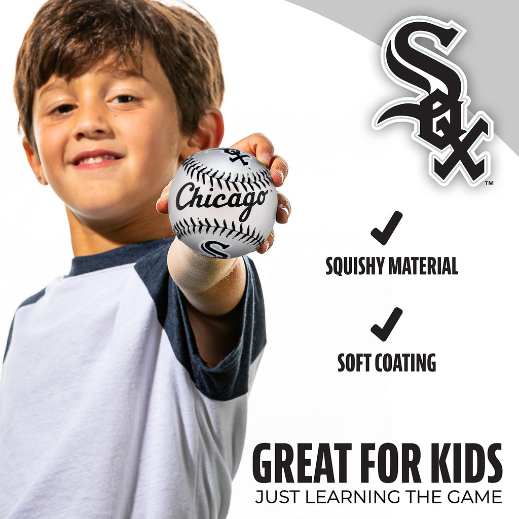 Franklin Sports Chicago White Sox Mlb Team Baseball - Mlb Team Logo Soft Baseballs - Toy Baseball For Kids - Great Decoration Fo