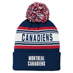 Nhl Kids Youth Official Primary Logo Sport Knit Cold Weather Cuffed Pom Beanie Hat (Us, Alpha, One Size, Montreal Canadiens)