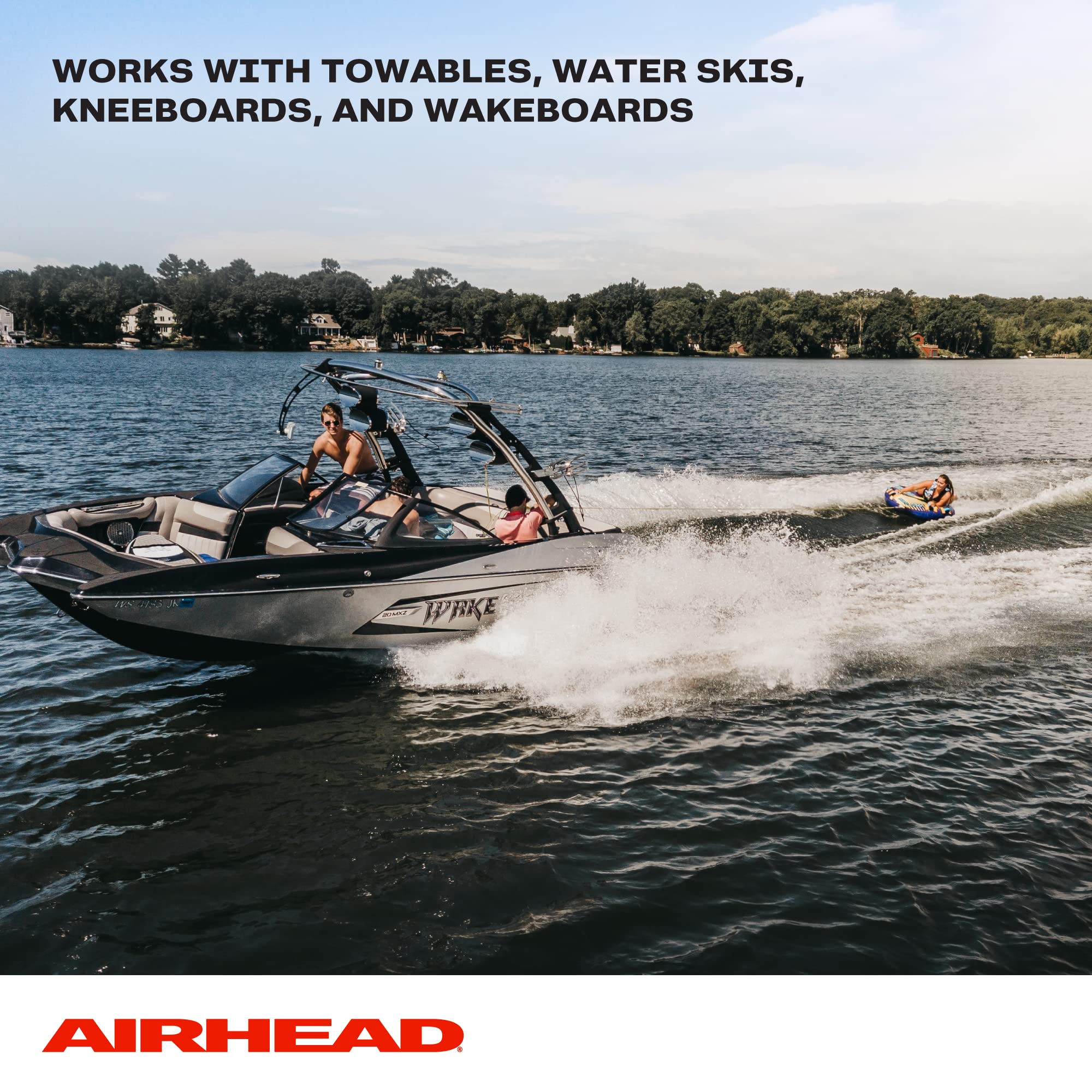 Airhead Tow Demon Harness With Steel Cable For 1 Rider Towable Tubes, Water Skis, Wakeboards And Kneeboards, Multiple Sizes Avai