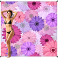 Bydoll Beach Blanket Waterproof Sandproof Daisy 78''  81'' 1-5 Adults Oversized Lightweight Large Picnic Mat Waterproof Sandproo