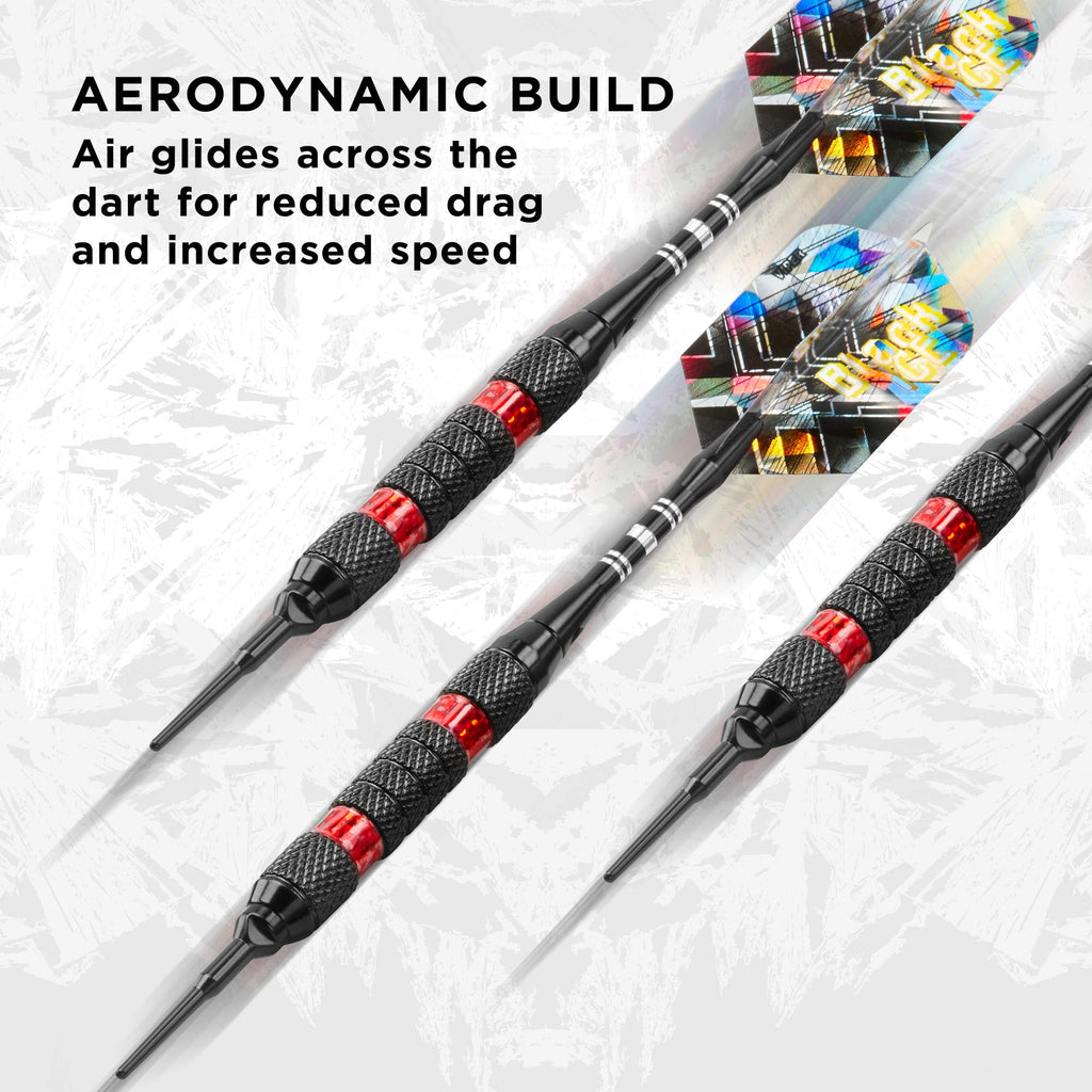 Viper Black Ice Soft Tip Darts With Red Rings, 18 Grams