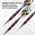 Viper Black Ice Soft Tip Darts With Red Rings, 18 Grams