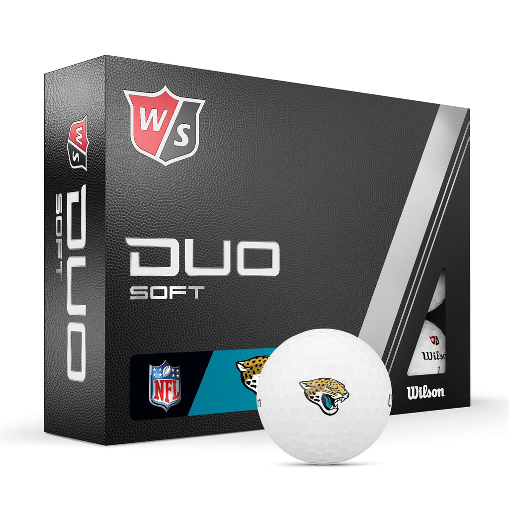 Wilson Staff 2023 Duo Soft Nfl Golf Balls - 12 Balls, White, Jacksonville Jaguars