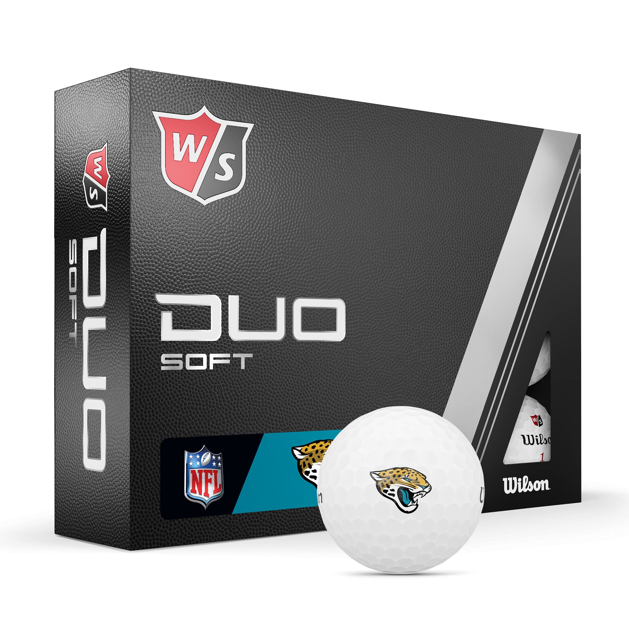 Wilson Staff 2023 Duo Soft Nfl Golf Balls - 12 Balls, White, Jacksonville Jaguars