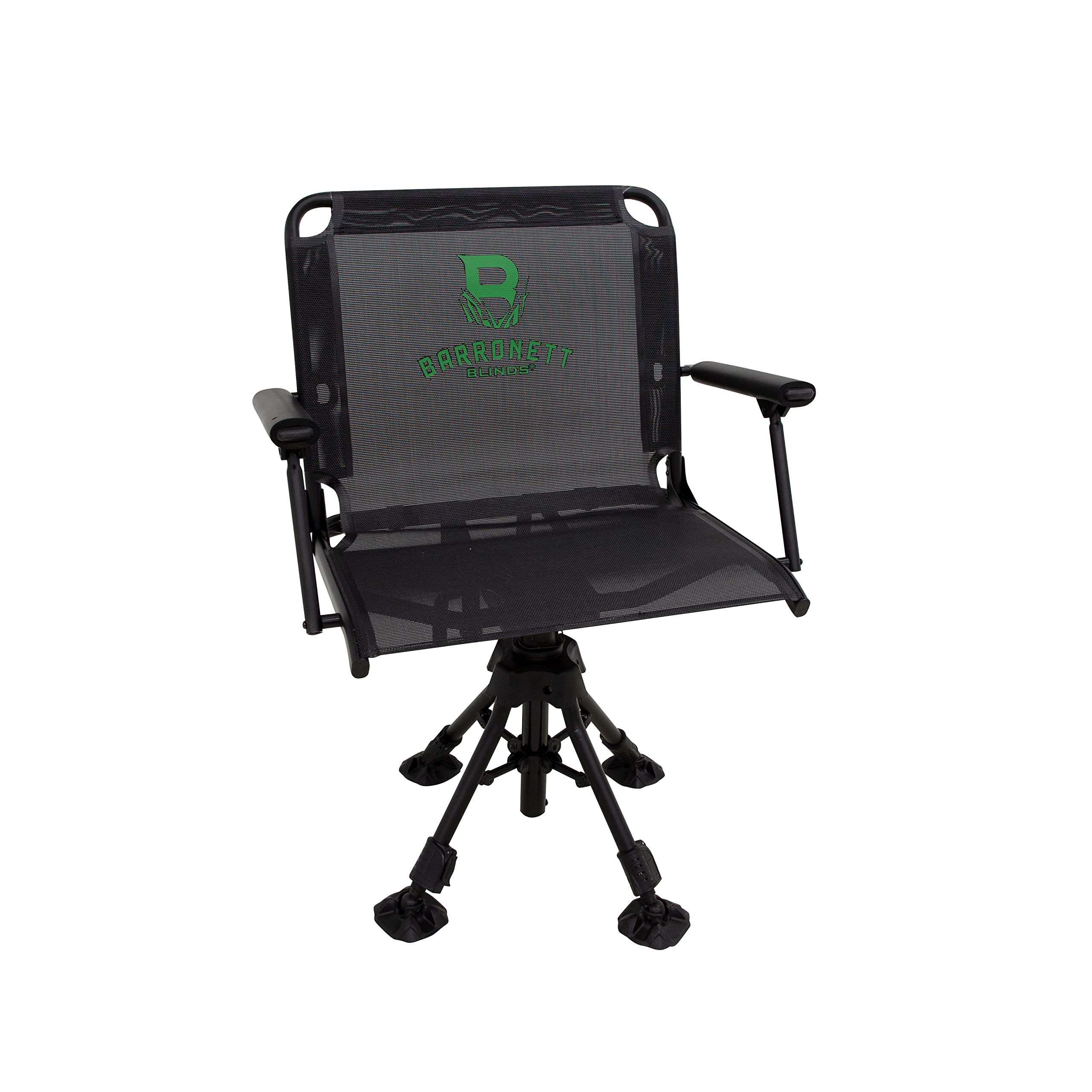 Barronett Blinds 360 Deluxe Wide Chair, Silent 360-Degree Swivel Hunting Chair, Extra-Wide, Comfortable Teartuff Mesh Seat, Adju