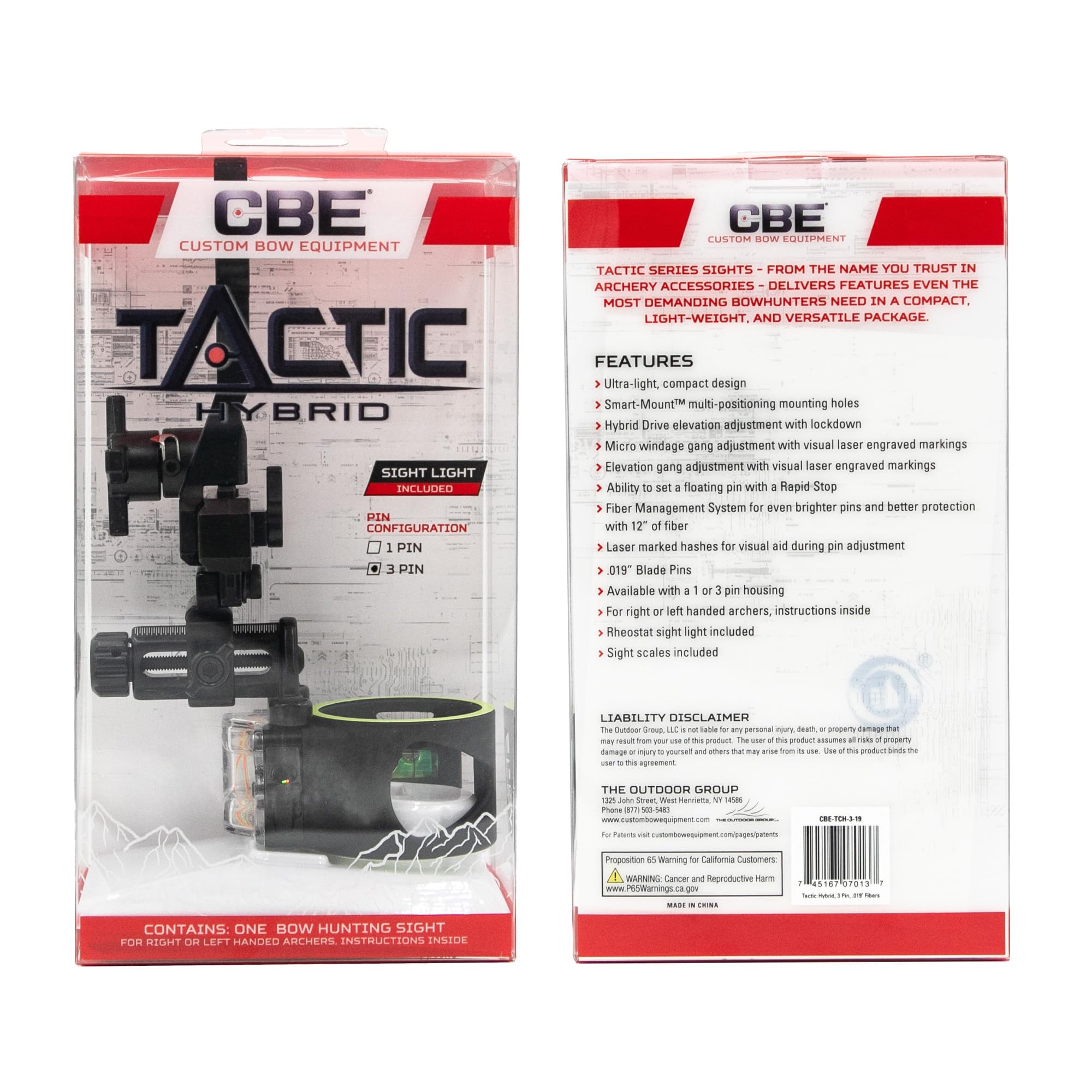 Tactic Hybrid, 3 Pin, 0.019'' Fibers