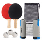 Gse Complete Ping Pong Game Set With Retractable Ping Pong Net & Post, 2 Paddles & 3 Ping Pong Balls. Anywhere To-Go Table Tenni