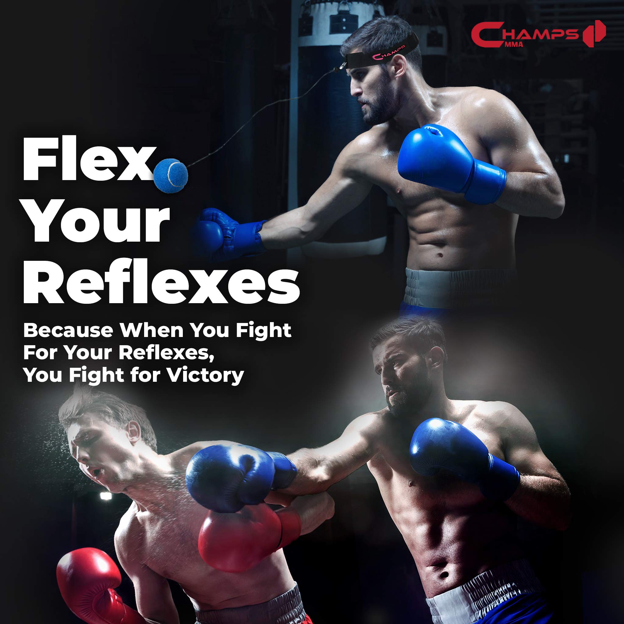 Boxing Reflex Balls Set Of 4 - Boxing Ball Mma Gear Of With Varying Weights With Adjustable Headband And 4 Spare Strings To Impr