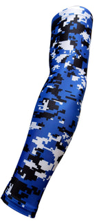 Sportsfarm New! Moisture Wicking Compression Arm Sleeve (Royal Blue Digital Camo, Small)