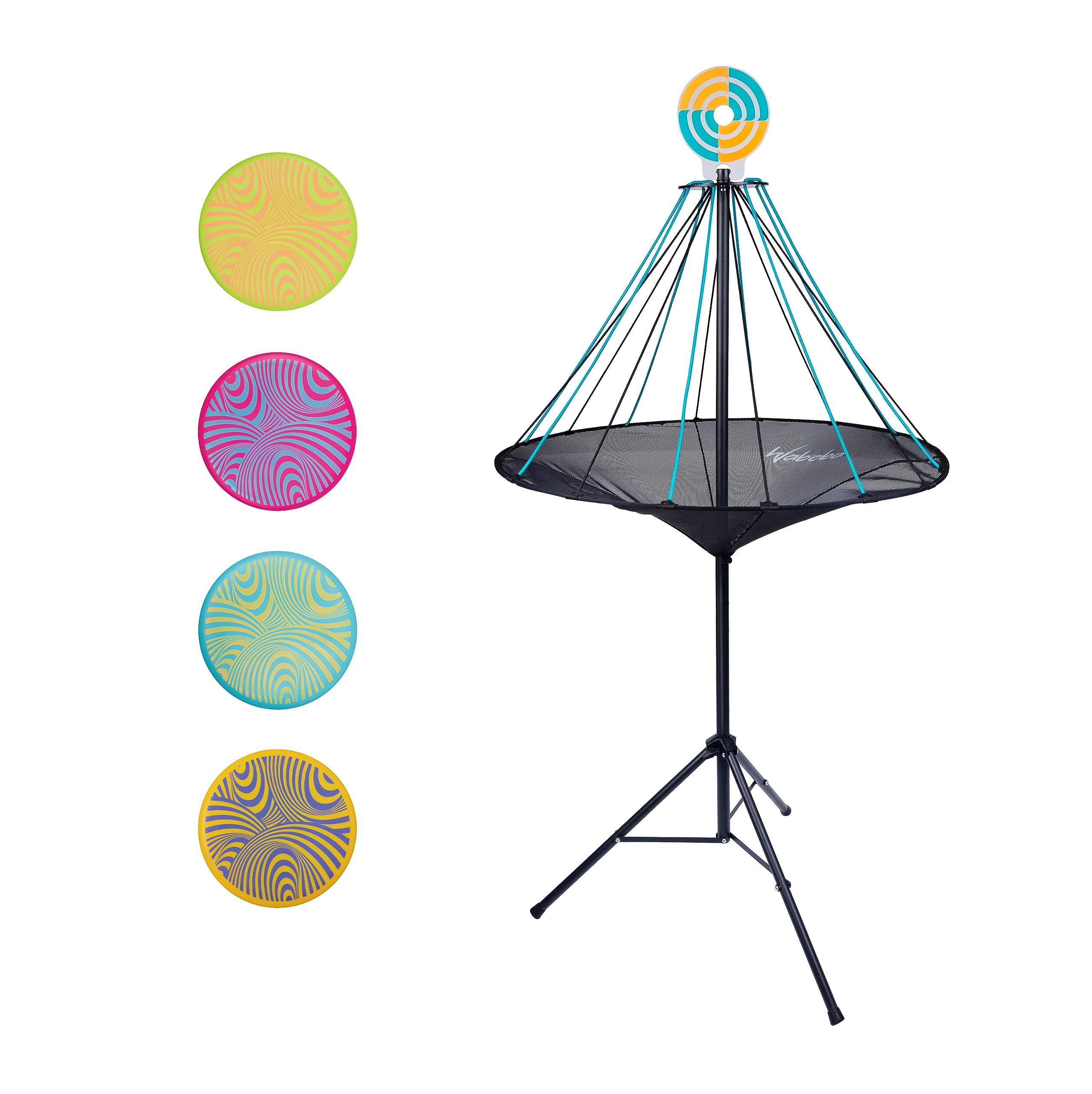 Waboba Hitman Flying Disc Target Game, 2 in 1 Foldable Throwing Garden Game with 4 Silicone Wingman Discs Included, Fun for All 