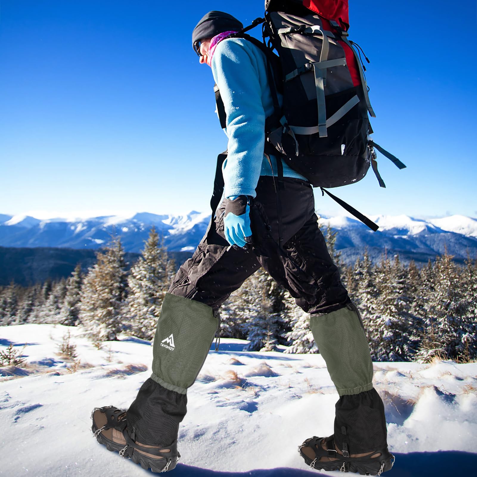 Gaiters For Hiking - Waterproof And Breathable Leg Gaiters For Women And Men Boots, Adjustable Lightweight Shoes Gaiters For Hun