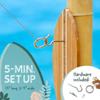 Tiki Toss Ring Toss Game For Adults - 13 Inch Surfboard Edition - Hook And Ring Game For Outdoor & Indoor Use, Gift For Husband,