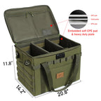 Lemubeane Tactical Camping Storage Bag - 57L Utility Tote Bag Organizer With Combination Lock And Shoulder Straps (Army Green, 5