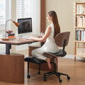 Bestier Meditation Chair with Wider Bentwood Back Support, Ergonomic Cross Legged Office Chair for Adults up to 300 lbs, 360 Swi