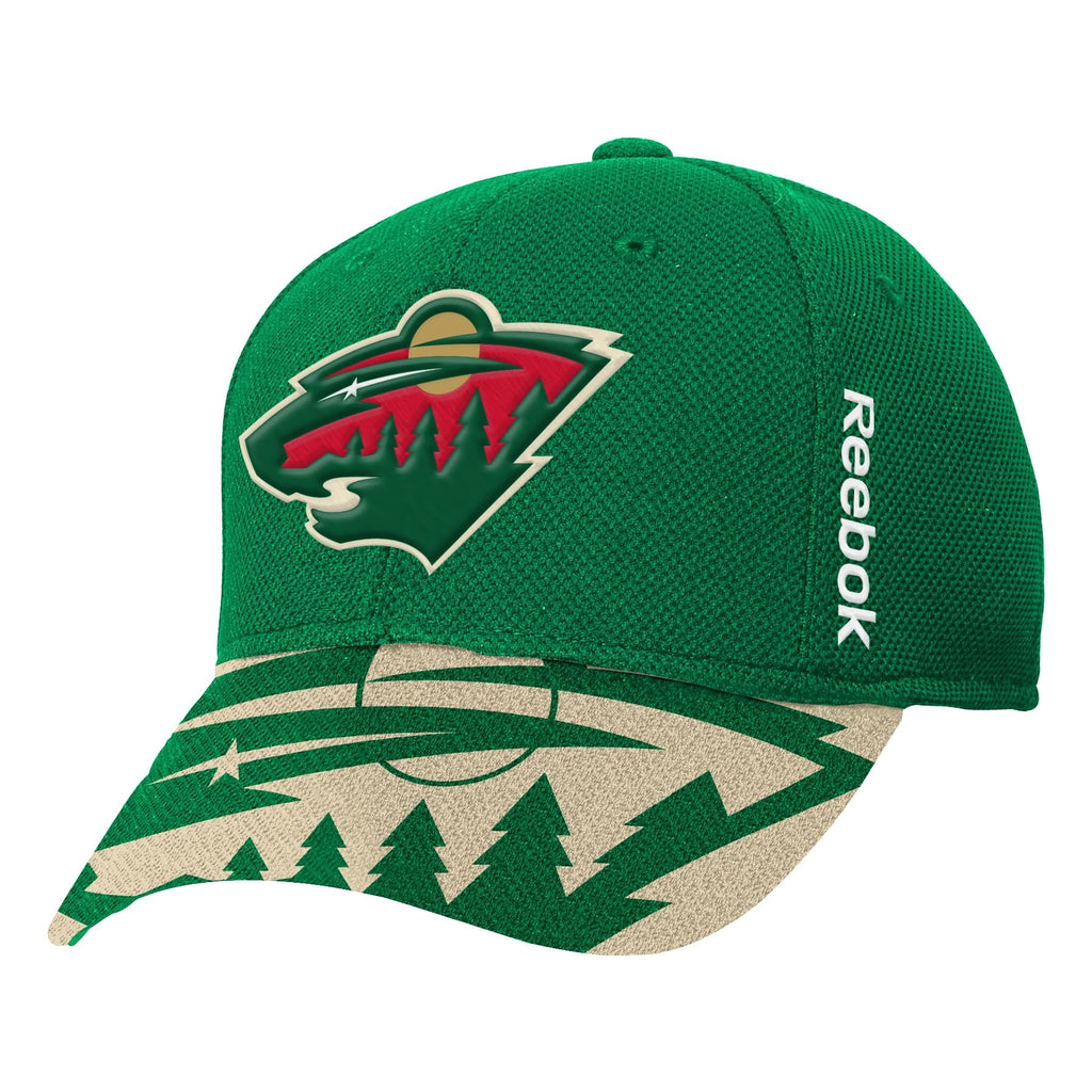 Outerstuff Nhl Youth Boys Fitmax'70 Draft Baseball Cap, Osfm, Minnesota Wild Team Color