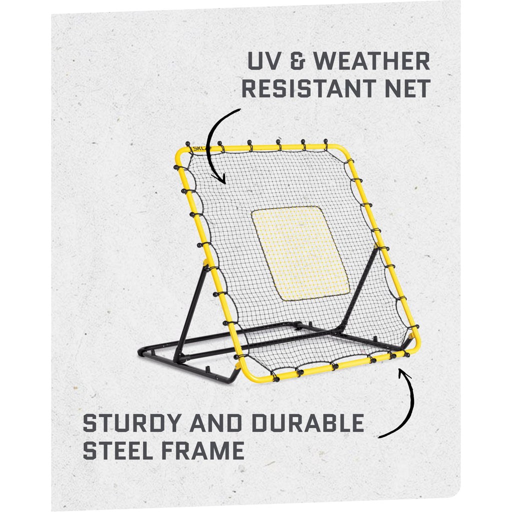 SKLZ Fielding Trainer - Baseball & Softball Pitch-Back Rebound Net - Ground, Line Drive & Fly Ball Return Settings - 4 x 4.5-Foo