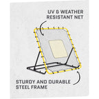 SKLZ Fielding Trainer - Baseball & Softball Pitch-Back Rebound Net - Ground, Line Drive & Fly Ball Return Settings - 4 x 4.5-Foo