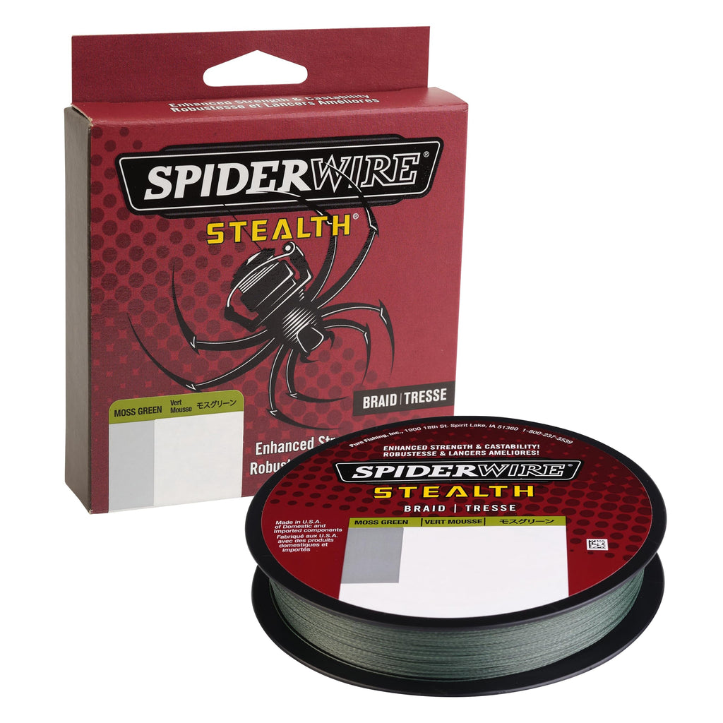 Spiderwire Stealth Superline, Moss Green, 6Lb | 2.7Kg, 500Yd | 457M Braided Fishing Line, Suitable For Freshwater And Saltwater 