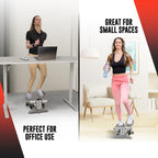 Mini Stepper & Stair Climber Machine - W/Resistance Bands Set - Built In Monitor By Nordic Lifting
