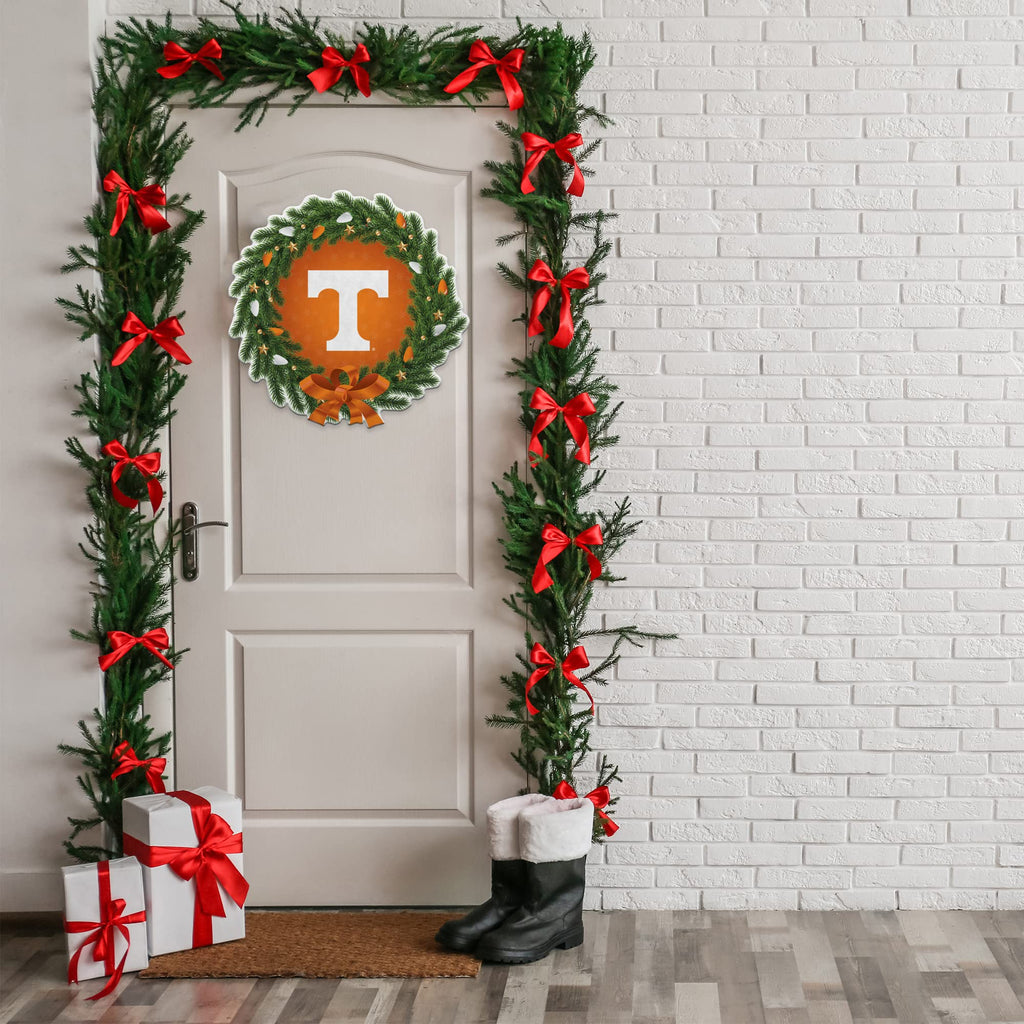 Rico Industries Ncaa Tennessee Volunteers Wreath Shape Cut Pennant - Home And Living Room D  Cor - Soft Felt Ez To Hang, 18X0.10