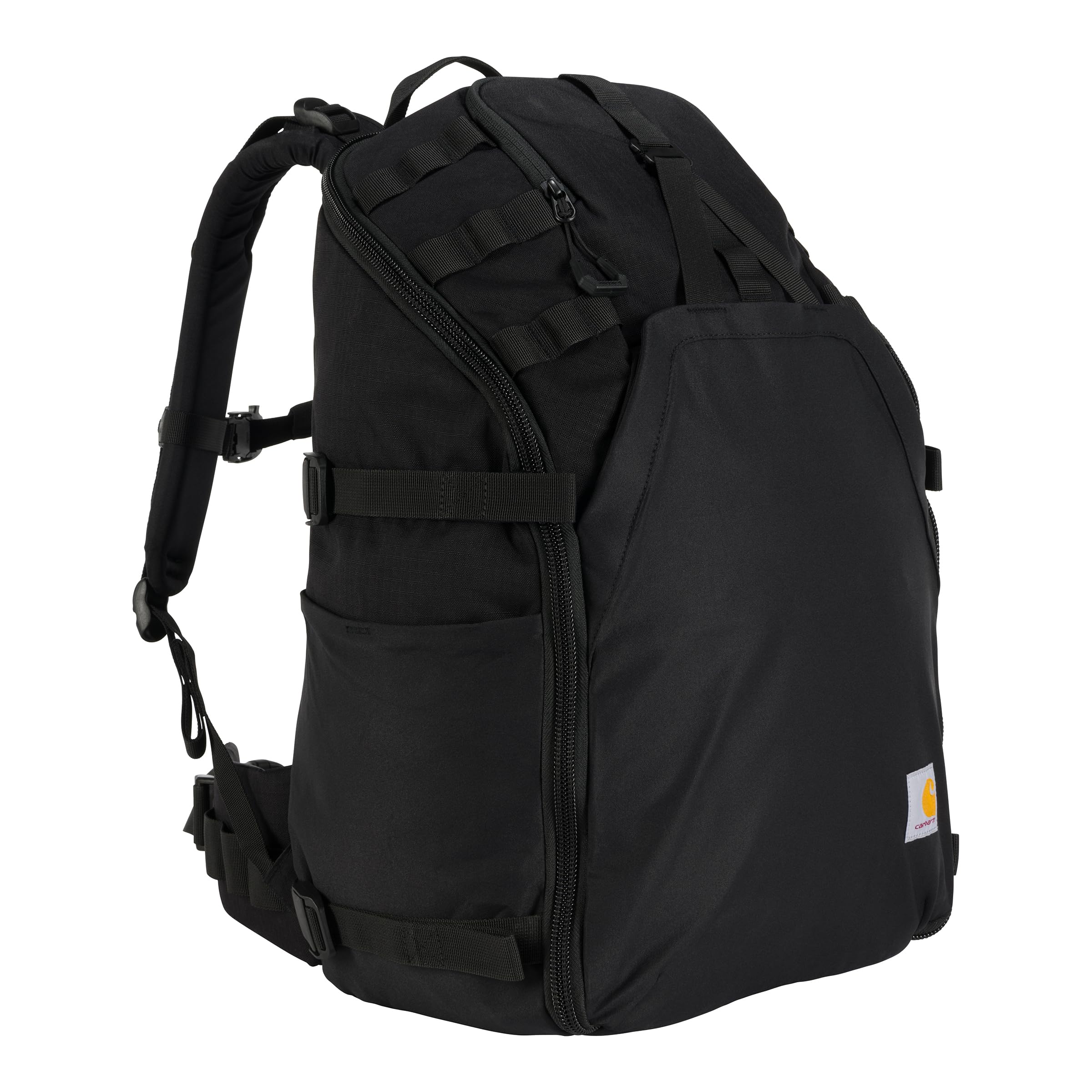 Carhartt 45L Nylon Internal Frame Hiking, Durable Camping & Backpacking Pack W/Hydration Port, Daypack For Men & Women, Black, O