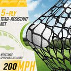 Podiumax 10X7Ft Golf Hitting Net  Driving Range For Backyard & Indoor  Also Suitable For Soccer, Baseball, Softball Practice Wit