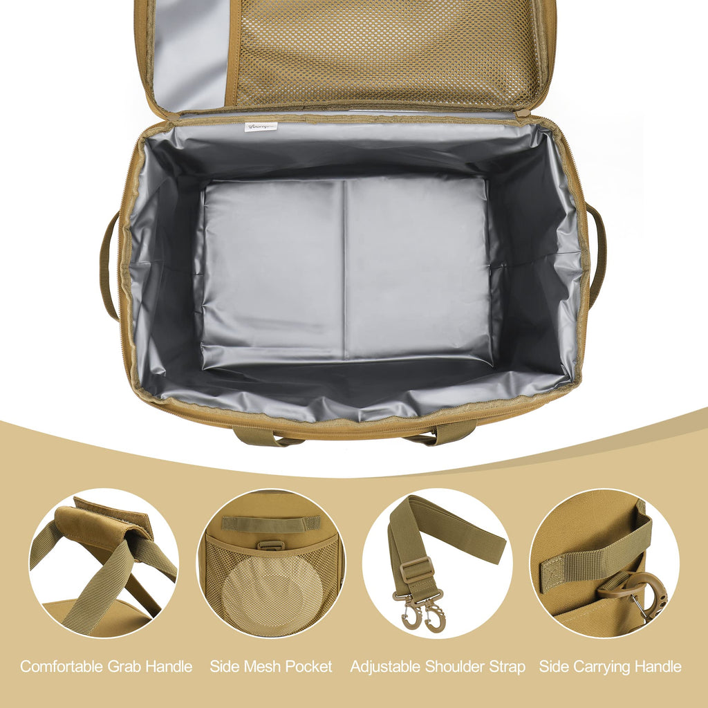Soft Insulated Cooler Bag 48-Can Leakproof Soft Sided Cooler Large Collapsible Portable Cooler Bags 32L For Picnic, Waterproof S