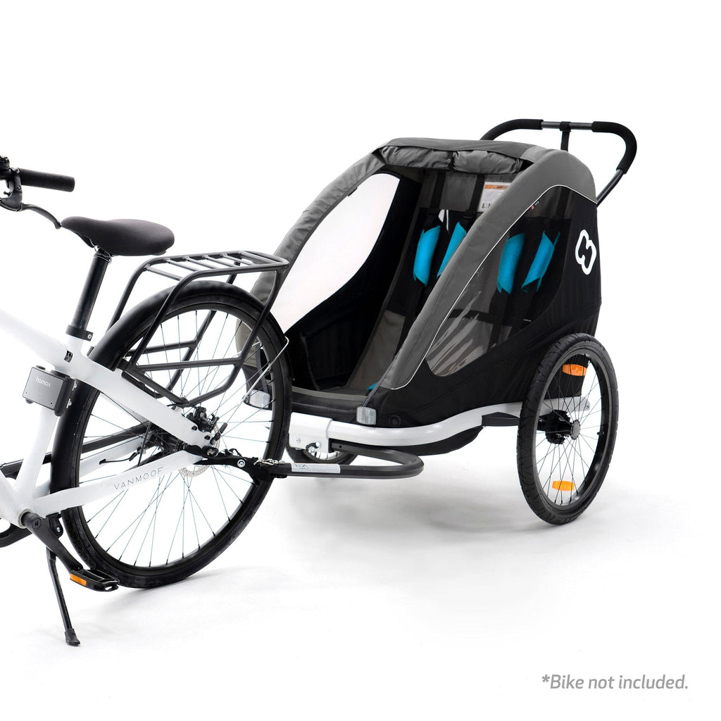 Hamax Traveller Two Seat Bike Trailer + Stroller (Black/Grey)