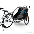 Hamax Traveller Two Seat Bike Trailer + Stroller (Black/Grey)